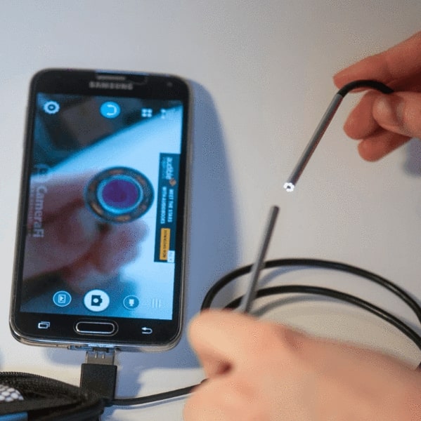 Caméra Endoscopique Endoscope Inspection Fibroscope Étanche 3 en 1  Smartphone 2m